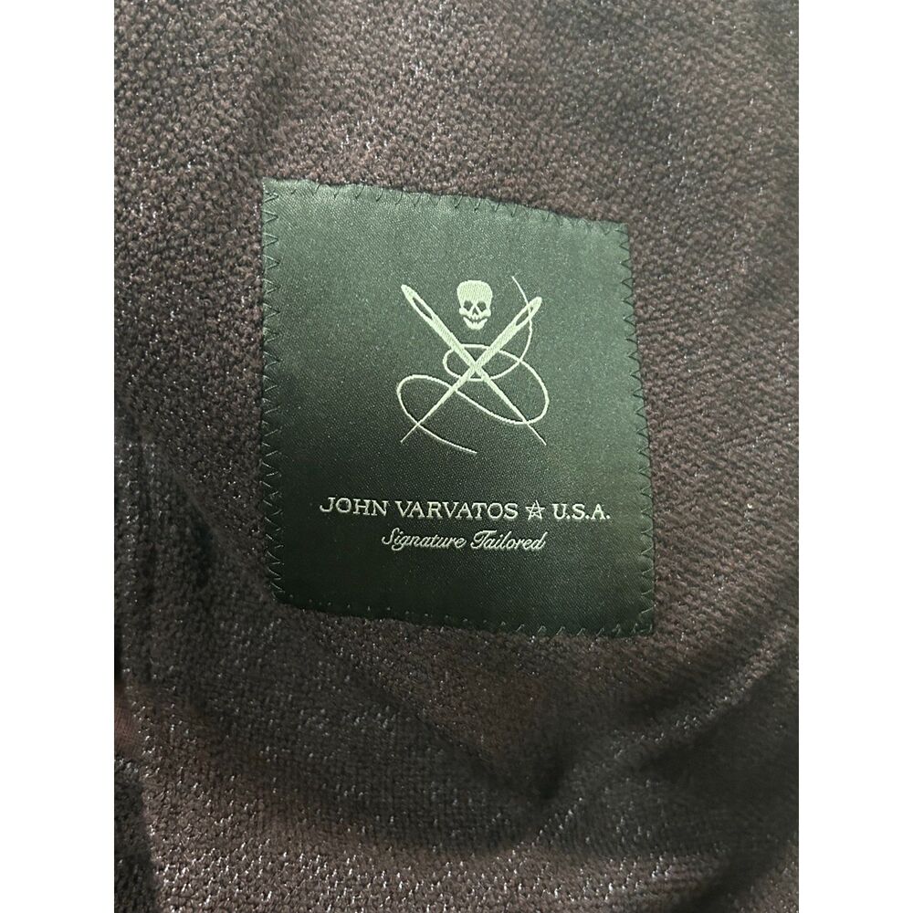 John Varvatos Mens Varick Cotton Blend Knit Sport Coat 44R Purple Blazer Jacket - Picture 7 of 8